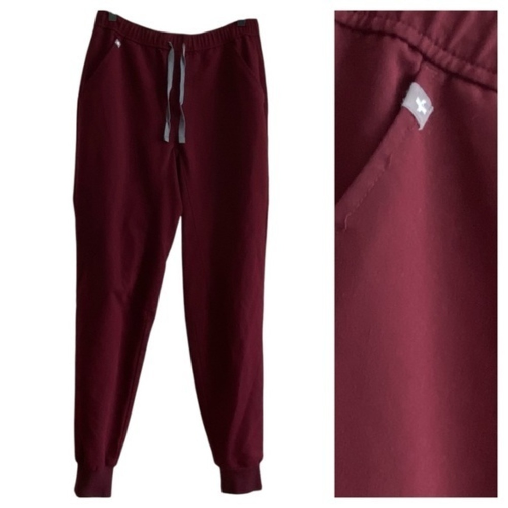 FIGS Maroon Red Tansen Jogger Scrub Pants Small